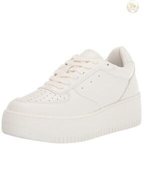 Women's Platform Sneakers Vegan Leather Lace-Up 2 Inch Heel